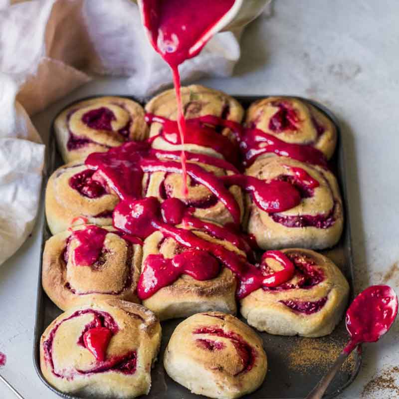 Jam Donut Cinnamon Scrolls by Rainbownourishments